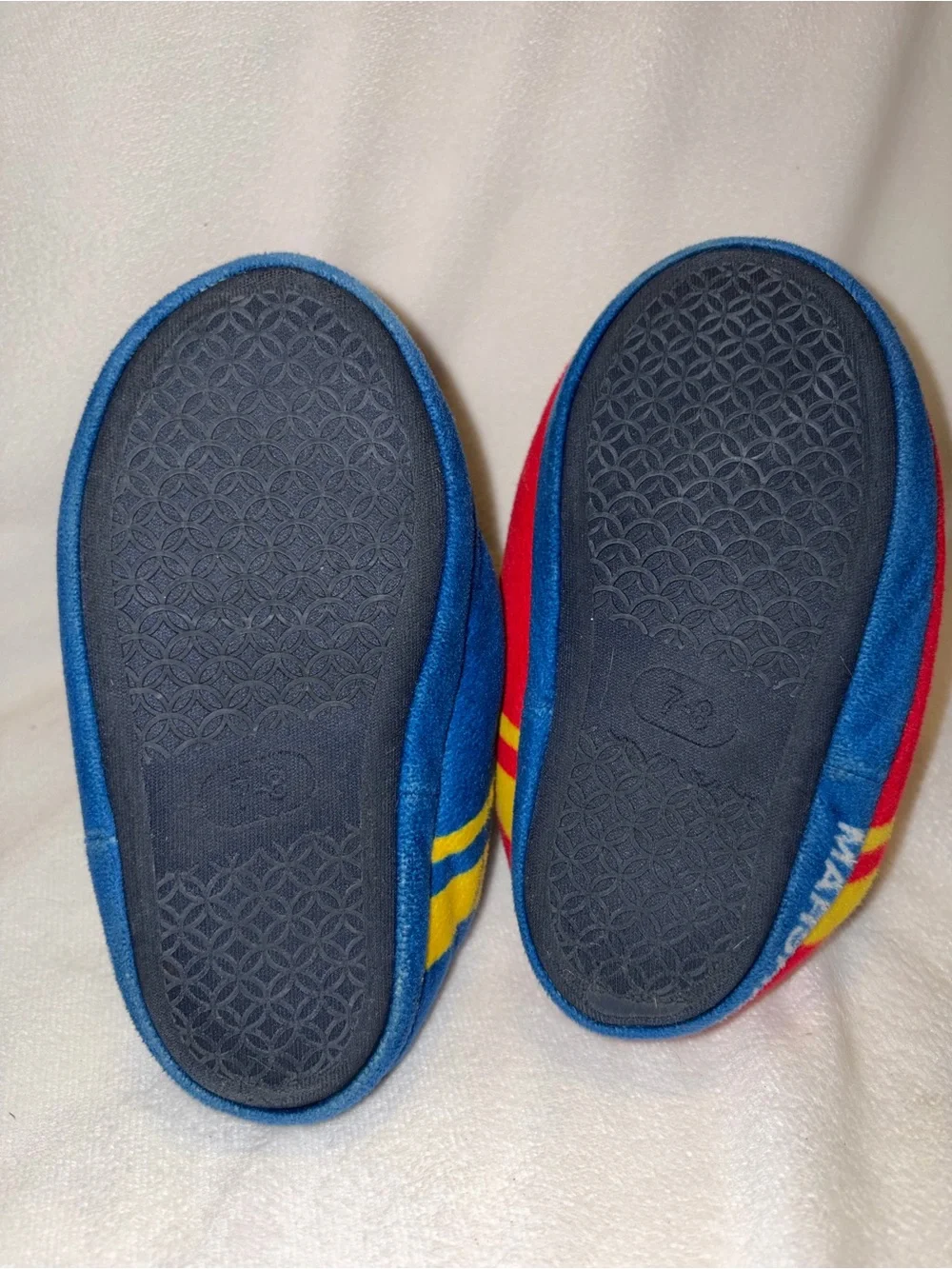 Paw Patrol Plush Character Slippers in Blue and Red boy size 7/8